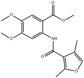methyl 2-[(2,4-dimethylfuran-3-carbonyl)amino]-4,5-dimethoxybenzoate Structural