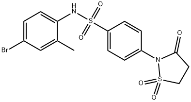 N-(4-bromo-2-methylphenyl)-4-(1,1,3-trioxo-1,2-thiazolidin-2-yl)benzenesulfonamide Structural