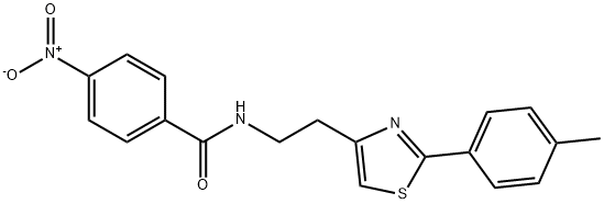 N-[2-[2-(4-methylphenyl)-1,3-thiazol-4-yl]ethyl]-4-nitrobenzamide Structural