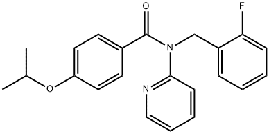 N-[(2-fluorophenyl)methyl]-4-propan-2-yloxy-N-pyridin-2-ylbenzamide Structural