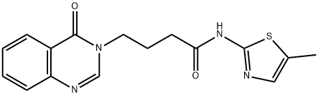 N-(5-methyl-1,3-thiazol-2-yl)-4-(4-oxoquinazolin-3-yl)butanamide Structural