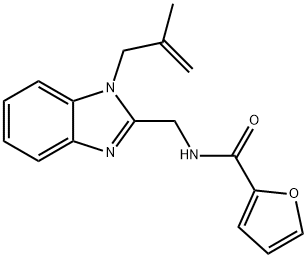 N-[[1-(2-methylprop-2-enyl)benzimidazol-2-yl]methyl]furan-2-carboxamide Structural