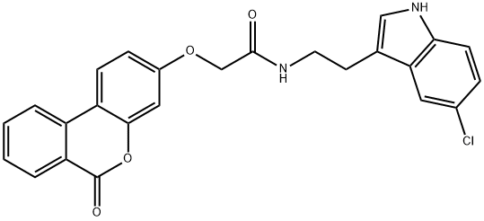 N-[2-(5-chloro-1H-indol-3-yl)ethyl]-2-(6-oxobenzo[c]chromen-3-yl)oxyacetamide Structural
