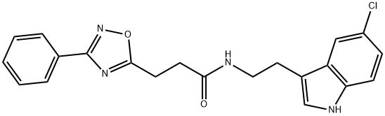 N-[2-(5-chloro-1H-indol-3-yl)ethyl]-3-(3-phenyl-1,2,4-oxadiazol-5-yl)propanamide Structural