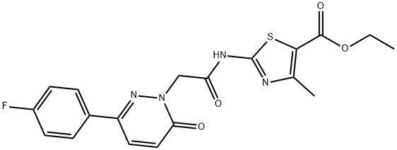 ethyl 2-[[2-[3-(4-fluorophenyl)-6-oxopyridazin-1-yl]acetyl]amino]-4-methyl-1,3-thiazole-5-carboxylate Structural