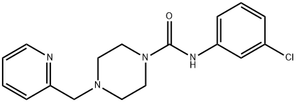 N-(3-chlorophenyl)-4-(pyridin-2-ylmethyl)piperazine-1-carboxamide Structural