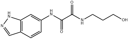 N-(3-hydroxypropyl)-N'-(1H-indazol-6-yl)oxamide Structural