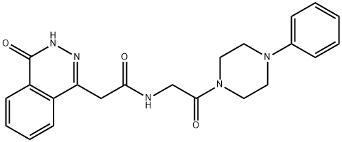 N-[2-oxo-2-(4-phenylpiperazin-1-yl)ethyl]-2-(4-oxo-3H-phthalazin-1-yl)acetamide Structural