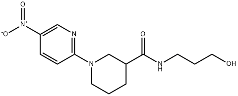 N-(3-hydroxypropyl)-1-(5-nitropyridin-2-yl)piperidine-3-carboxamide Structural
