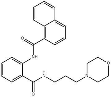 N-[2-(3-morpholin-4-ylpropylcarbamoyl)phenyl]naphthalene-1-carboxamide Structural