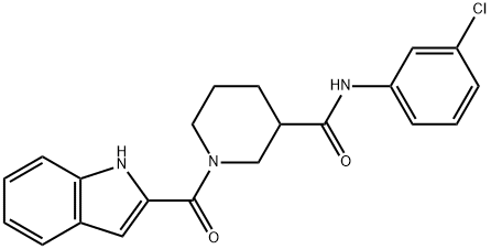 N-(3-chlorophenyl)-1-(1H-indole-2-carbonyl)piperidine-3-carboxamide Structural