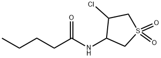 N-(4-chloro-1,1-dioxothiolan-3-yl)pentanamide Structural