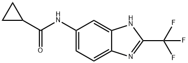 N-[2-(trifluoromethyl)-3H-benzimidazol-5-yl]cyclopropanecarboxamide Structural