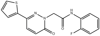 N-(2-fluorophenyl)-2-(6-oxo-3-thiophen-2-ylpyridazin-1-yl)acetamide Structural
