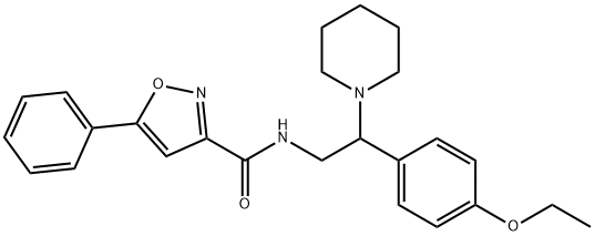 N-[2-(4-ethoxyphenyl)-2-piperidin-1-ylethyl]-5-phenyl-1,2-oxazole-3-carboxamide Structural