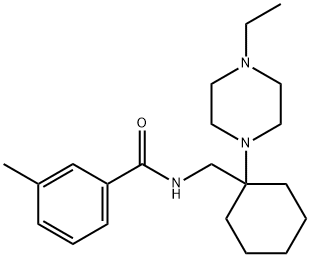 N-[[1-(4-ethylpiperazin-1-yl)cyclohexyl]methyl]-3-methylbenzamide Structural