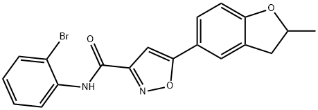 N-(2-bromophenyl)-5-(2-methyl-2,3-dihydro-1-benzofuran-5-yl)-1,2-oxazole-3-carboxamide Structural