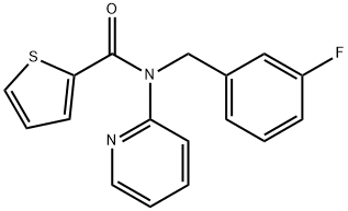 N-[(3-fluorophenyl)methyl]-N-pyridin-2-ylthiophene-2-carboxamide Structural