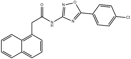 N-[5-(4-chlorophenyl)-1,2,4-oxadiazol-3-yl]-2-naphthalen-1-ylacetamide Structural