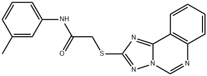N-(3-methylphenyl)-2-([1,2,4]triazolo[1,5-c]quinazolin-2-ylsulfanyl)acetamide Structural