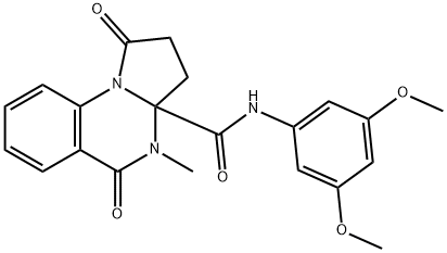 N-(3,5-dimethoxyphenyl)-4-methyl-1,5-dioxo-2,3-dihydropyrrolo[1,2-a]quinazoline-3a-carboxamide Structural