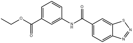 ethyl 3-(1,2,3-benzothiadiazole-6-carbonylamino)benzoate Structural