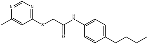 N-(4-butylphenyl)-2-(6-methylpyrimidin-4-yl)sulfanylacetamide Structural