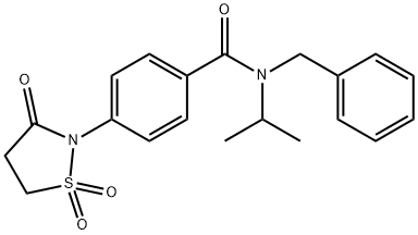 N-benzyl-N-propan-2-yl-4-(1,1,3-trioxo-1,2-thiazolidin-2-yl)benzamide Structural