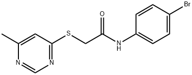 N-(4-bromophenyl)-2-(6-methylpyrimidin-4-yl)sulfanylacetamide Structural