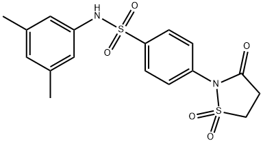 N-(3,5-dimethylphenyl)-4-(1,1,3-trioxo-1,2-thiazolidin-2-yl)benzenesulfonamide Structural