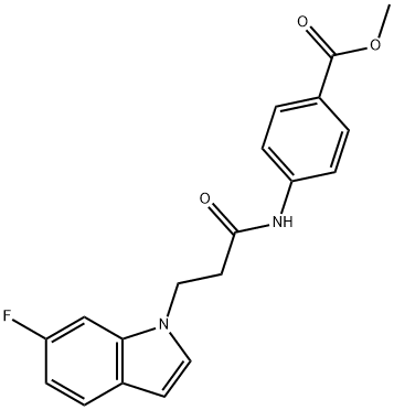 methyl 4-[3-(6-fluoroindol-1-yl)propanoylamino]benzoate Structural