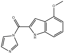 imidazol-1-yl-(4-methoxy-1H-indol-2-yl)methanone Structural