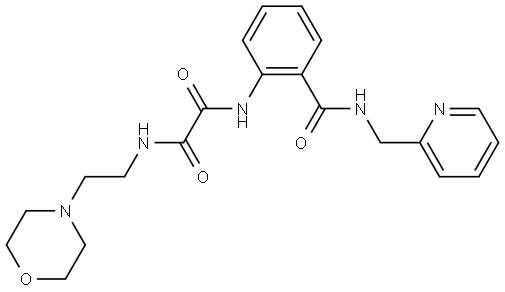 N-(2-morpholin-4-ylethyl)-N'-[2-(pyridin-2-ylmethylcarbamoyl)phenyl]oxamide Structural