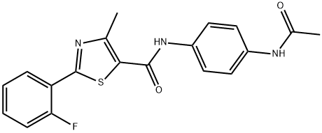 N-(4-acetamidophenyl)-2-(2-fluorophenyl)-4-methyl-1,3-thiazole-5-carboxamide Structural