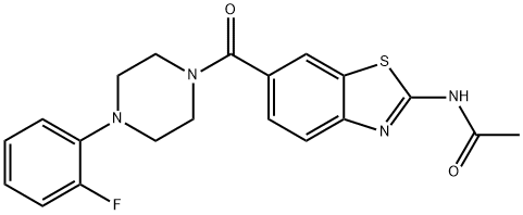 N-[6-[4-(2-fluorophenyl)piperazine-1-carbonyl]-1,3-benzothiazol-2-yl]acetamide Structural