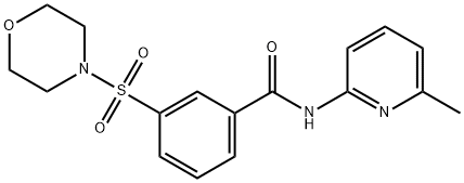 N-(6-methylpyridin-2-yl)-3-morpholin-4-ylsulfonylbenzamide Structural
