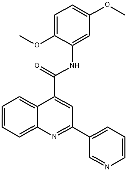 N-(2,5-dimethoxyphenyl)-2-pyridin-3-ylquinoline-4-carboxamide Structural