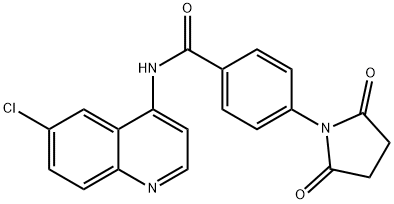 N-(6-chloroquinolin-4-yl)-4-(2,5-dioxopyrrolidin-1-yl)benzamide Structural