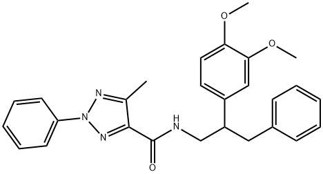 N-[2-(3,4-dimethoxyphenyl)-3-phenylpropyl]-5-methyl-2-phenyltriazole-4-carboxamide Structural