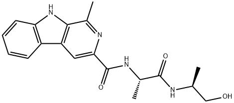 N-[(2S)-1-[[(2S)-1-hydroxypropan-2-yl]amino]-1-oxopropan-2-yl]-1-methyl-9H-pyrido[3,4-b]indole-3-carboxamide Structural