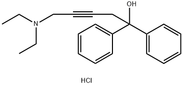 diethyl-(5-hydroxy-5,5-diphenylpent-2-ynyl)azanium chloride Structural