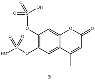 bismuth (4-methyl-2-oxo-2H-1-benzopyran-6,7-diyl)disulphate (2:3) Structural