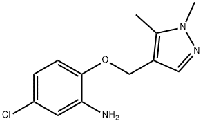 Benzenamine,  5-chloro-2-[(1,5-dimethyl-1H-pyrazol-4-yl)methoxy]- Structural