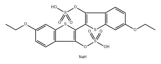 disodium 6,6'-diethoxy[2,2'-bibenzo[b]thiophene]-3,3'-diyl disulphate Structural