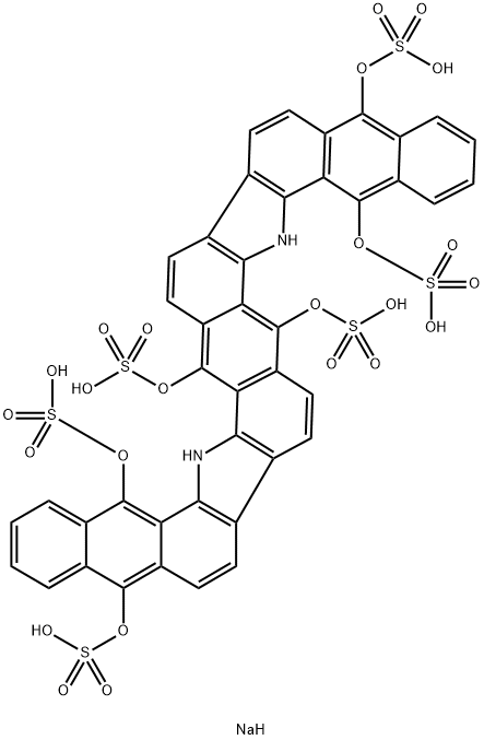 hexasodium 6,18-dihydrodinaphtho[2,3-i:2',3'-i']benzo[1,2-a:4,5-a']dicarbazole-5,7,12,17,19,24-hexyl hexasulphate 