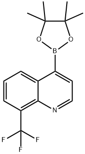 QUINOLINE, 4-(4,4,5,5-TETRAMETHYL-1,3,2-DIOXABOROLAN-2-YL)-8-(TRIFLUOROMETHYL)- Structural