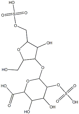 O-(glucuronic acid 2-sulfate)-(1--3)-O-(2,5)-andydrotalitol 6-sulfate Structural