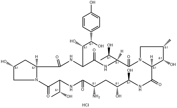 1-[(4R,5R)-4,5-Dihydroxy-L-ornithine]echinocandin B hydrochloride (1:1)