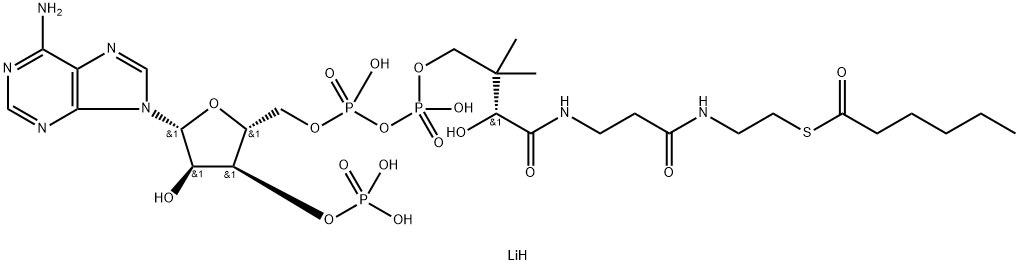 HEXANOYL COENZYME A TRILITHIUM SALT Structural
