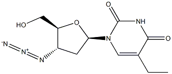 Uridine,3'-azido-2',3'-dideoxy-5-ethyl- Structural